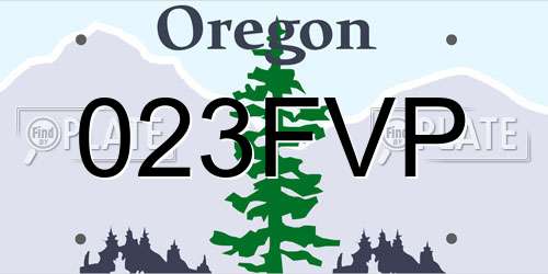 023FVP Oregon License Plate