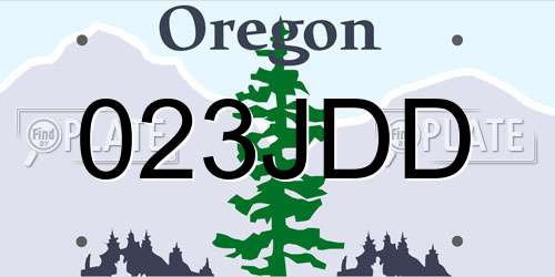 023JDD Oregon License Plate