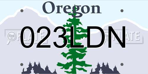 023LDN Oregon License Plate