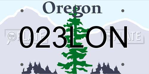 023LON Oregon License Plate