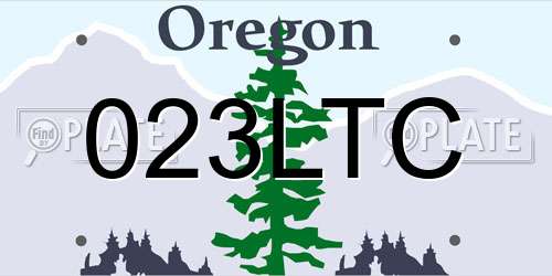 023LTC Oregon License Plate
