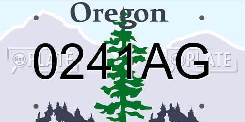 0241AG Oregon License Plate