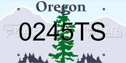 0245TS Oregon License Plate