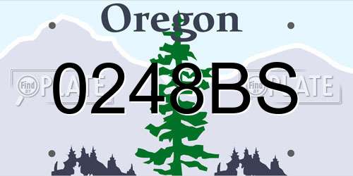 0248BS Oregon License Plate