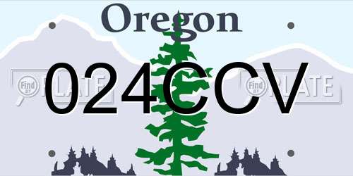 024CCV Oregon License Plate