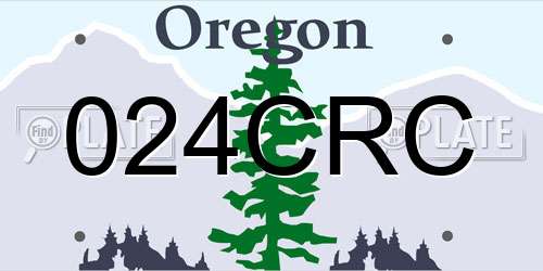 024CRC Oregon License Plate