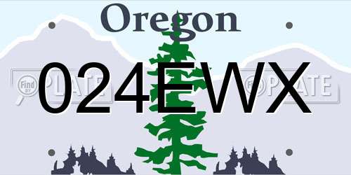 024EWX Oregon License Plate