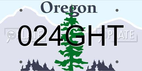 024GHT Oregon License Plate