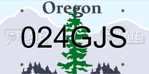 024GJS Oregon License Plate