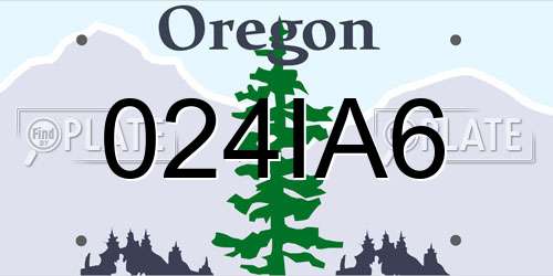 024IA6 Oregon License Plate