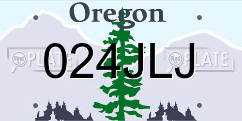 024JLJ Oregon License Plate