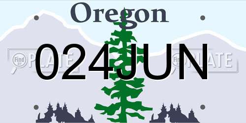 024JUN Oregon License Plate