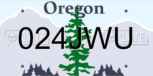 024JWU Oregon License Plate