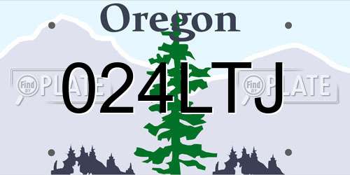 024LTJ Oregon License Plate