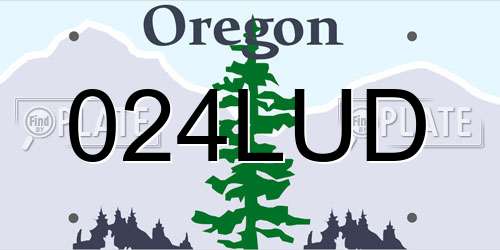 024LUD Oregon License Plate