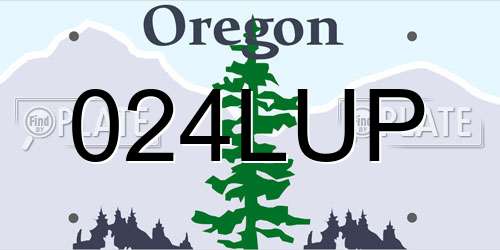 024LUP Oregon License Plate