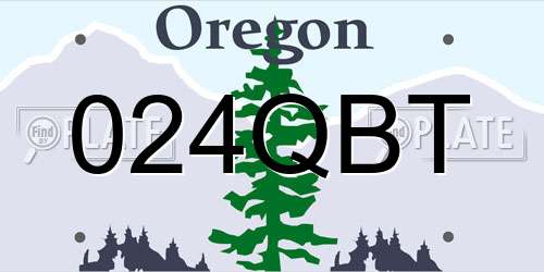 024QBT Oregon License Plate