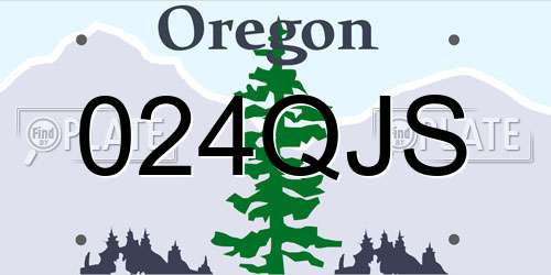 024QJS Oregon License Plate