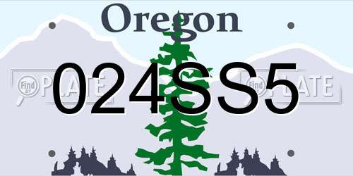 024SS5 Oregon License Plate