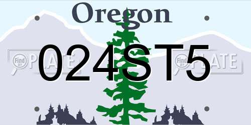 024ST5 Oregon License Plate