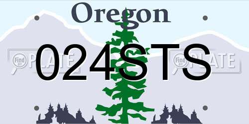 024STS Oregon License Plate