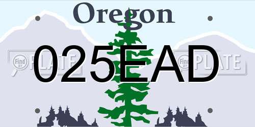 025EAD Oregon License Plate