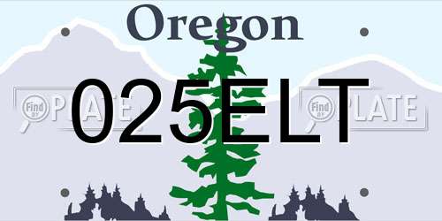 025ELT Oregon License Plate