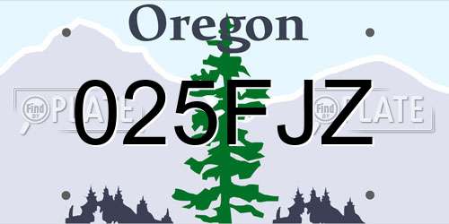 025FJZ Oregon License Plate