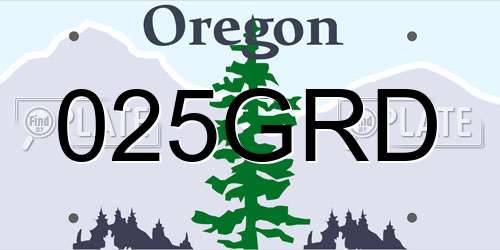 025GRD Oregon License Plate