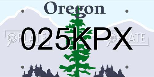 025KPX Oregon License Plate