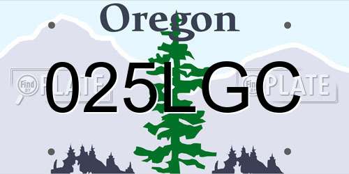 025LGC Oregon License Plate