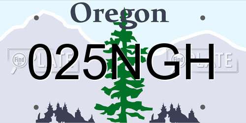 025NGH Oregon License Plate