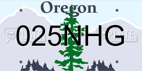 025NHG Oregon License Plate