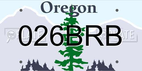 026BRB Oregon License Plate