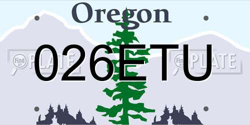 026ETU Oregon License Plate