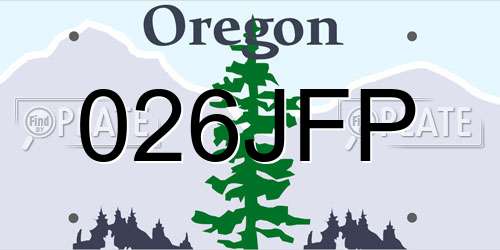 026JFP Oregon License Plate