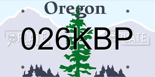 026KBP Oregon License Plate