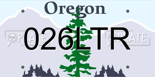 026LTR Oregon License Plate