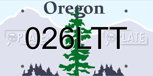 026LTT Oregon License Plate