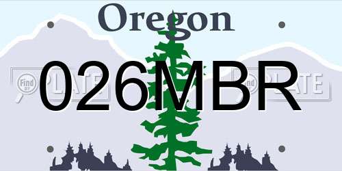 026MBR Oregon License Plate