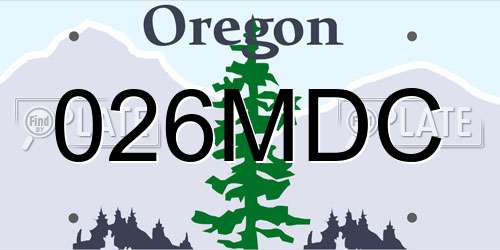 026MDC Oregon License Plate