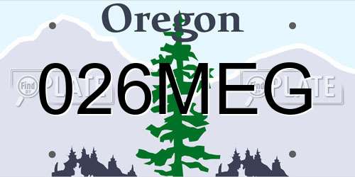 026MEG Oregon License Plate