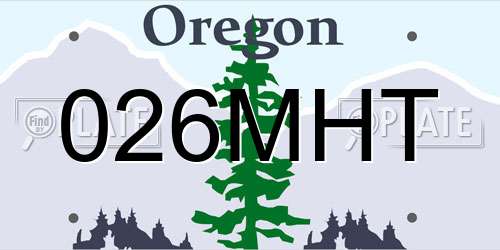 026MHT Oregon License Plate