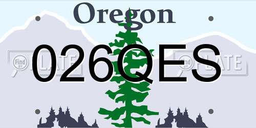 026QES Oregon License Plate