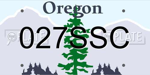 027SSC Oregon License Plate