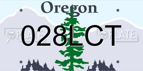 028LCT Oregon License Plate