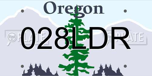 028LDR Oregon License Plate