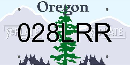 028LRR Oregon License Plate