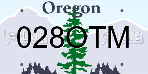 028OTM Oregon License Plate
