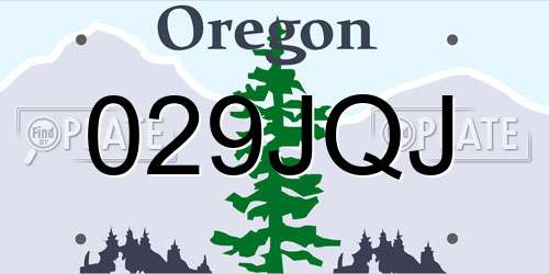 029JQJ Oregon License Plate